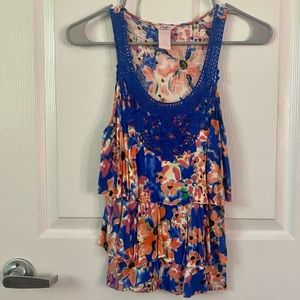 Candie’s Floral Layered Tank Top